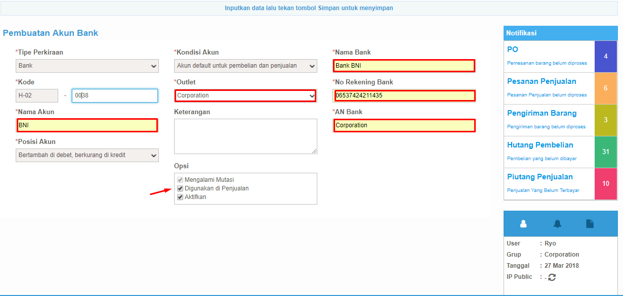 Cara Menambahkan Norekening Di Tagihan Invoice Erz4p