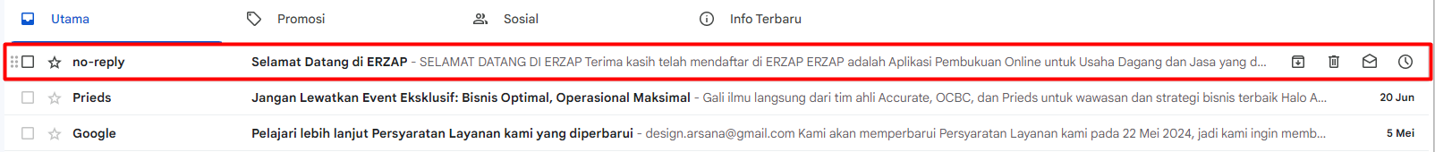 Email Konfirmasi Pendaftaran