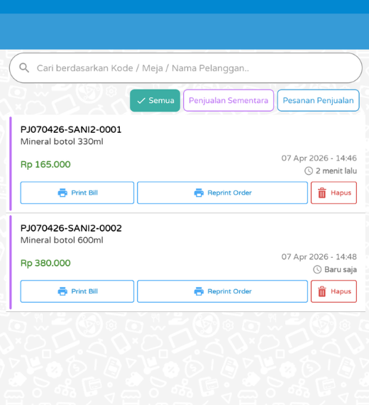 Simpan dan Panggil Penjualan Erzap POS