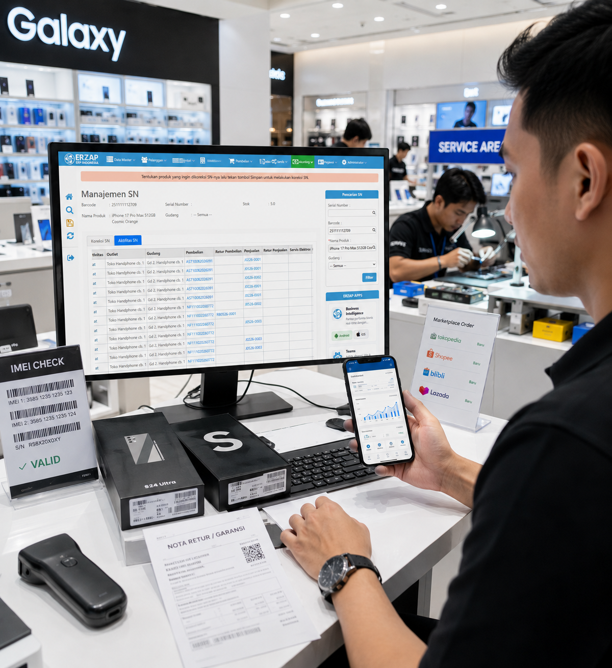 erzap erp untuk toko handphone dan komputer