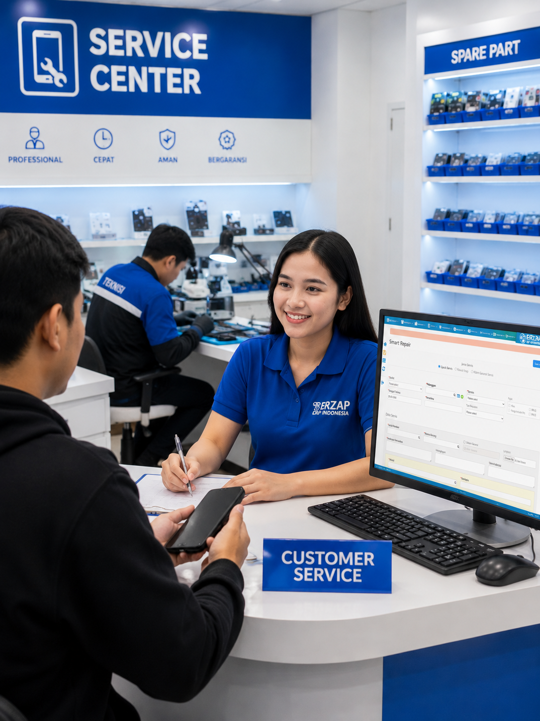Modul Servis Elektronik Terintegrasi Penuh