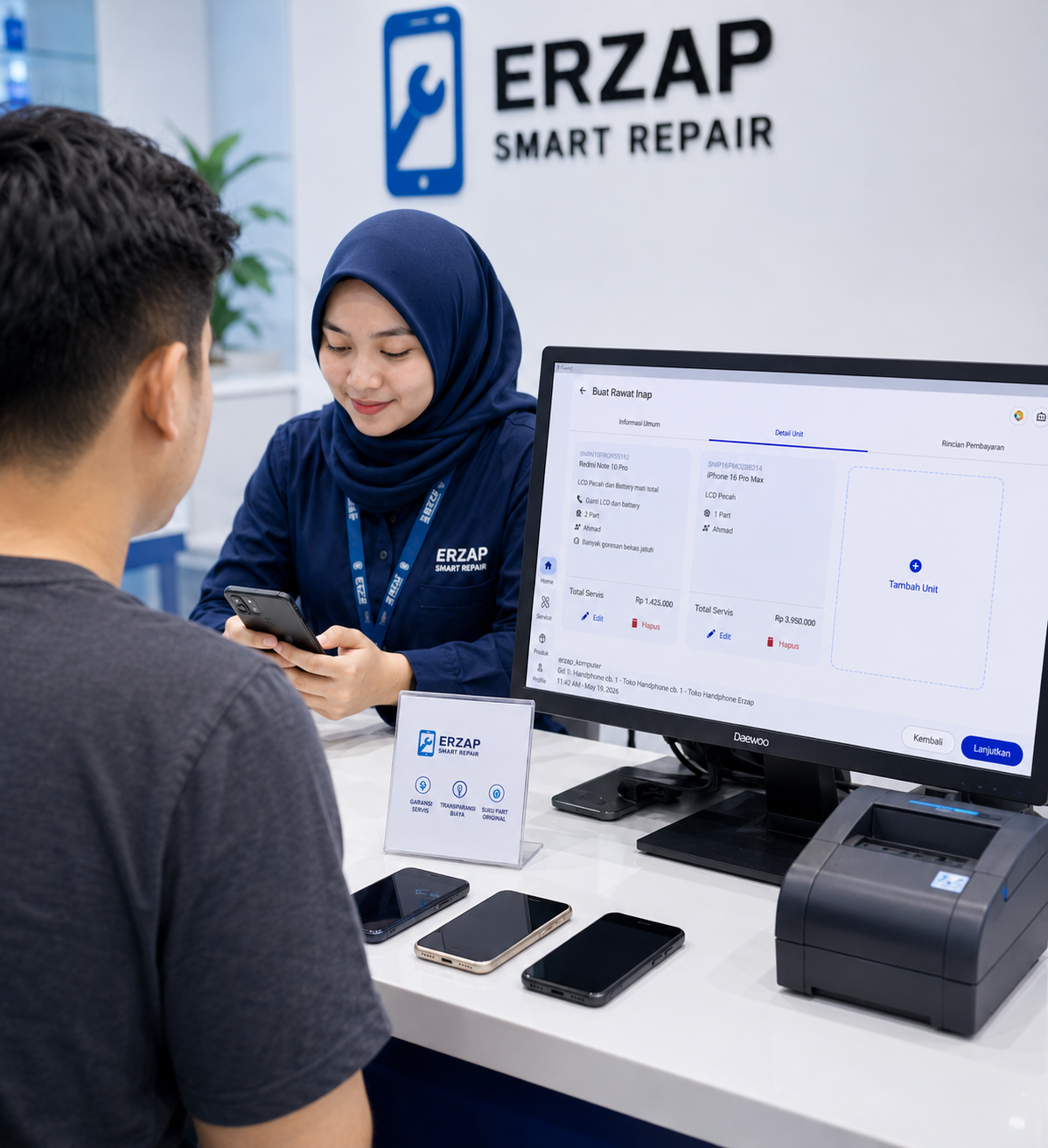 Servis Multi Unit Multi Spare Part Erzap ERP