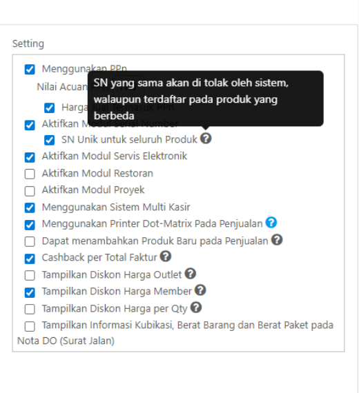 Lock SN Keamanan Serial Number Erzap ERP