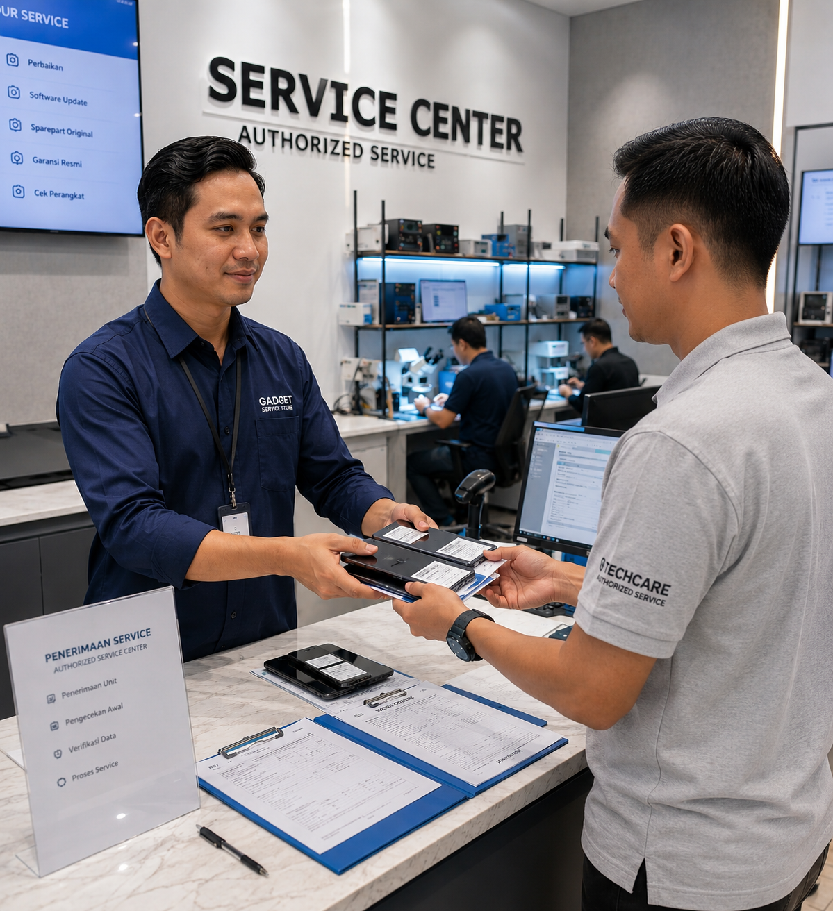 Servis Sendiri atau Kirim ke Service Center Luar, Semua Tercatat