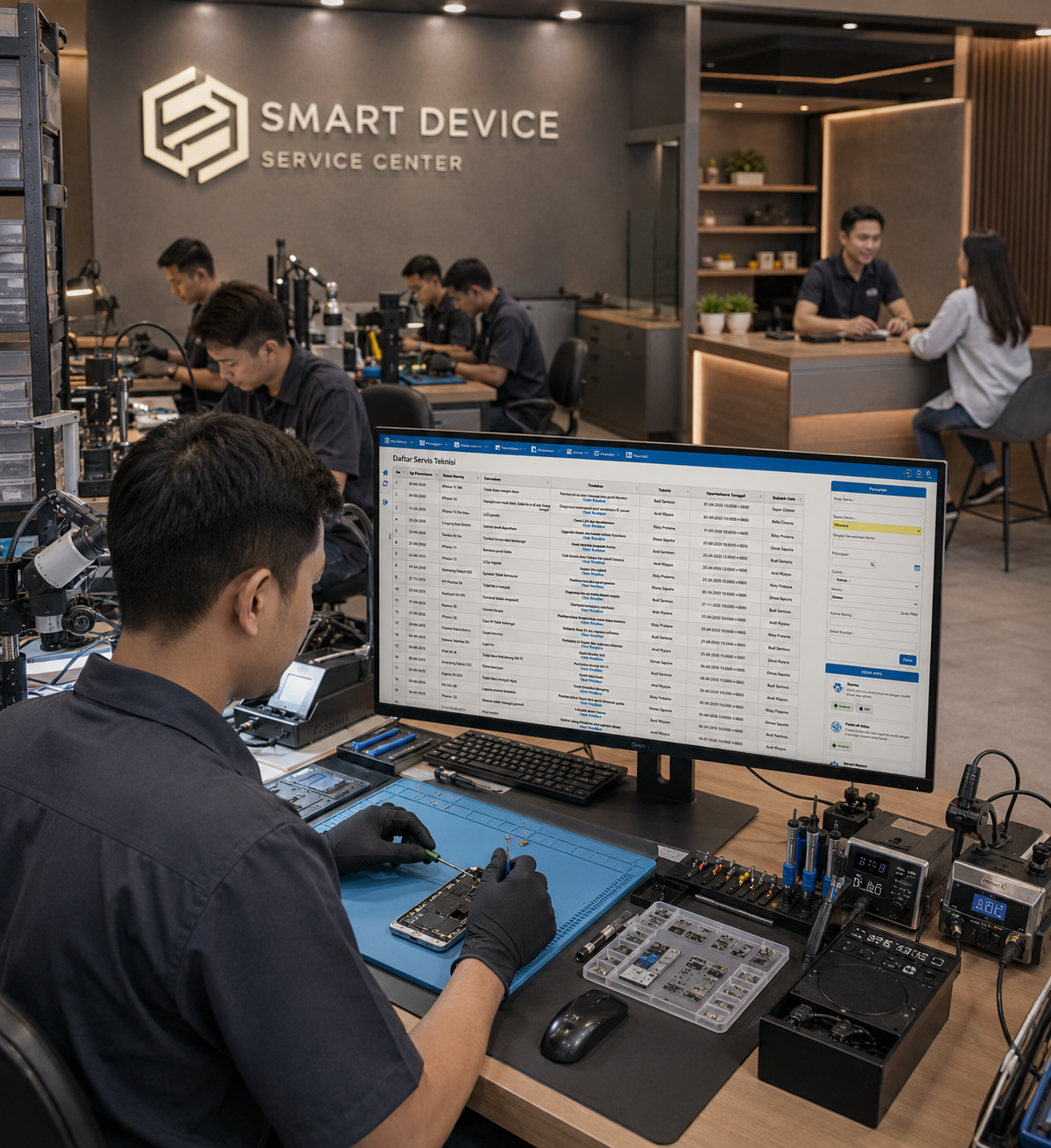 Update Progress Servis Langkah demi Langkah