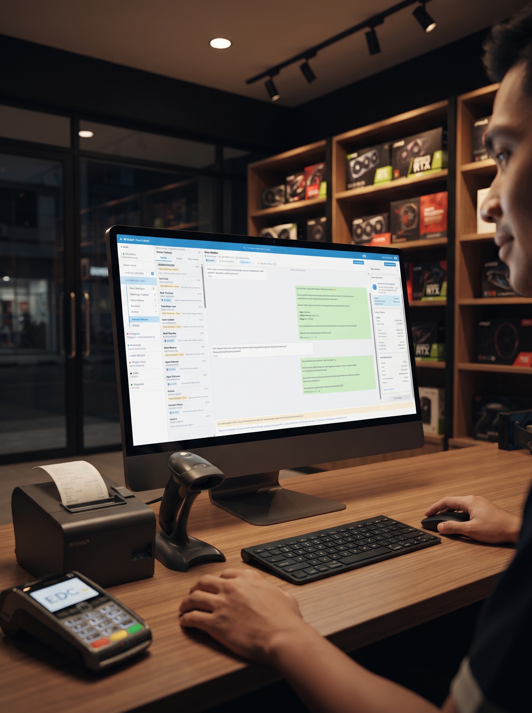 Omni Chat terhubung dengan data Erzap