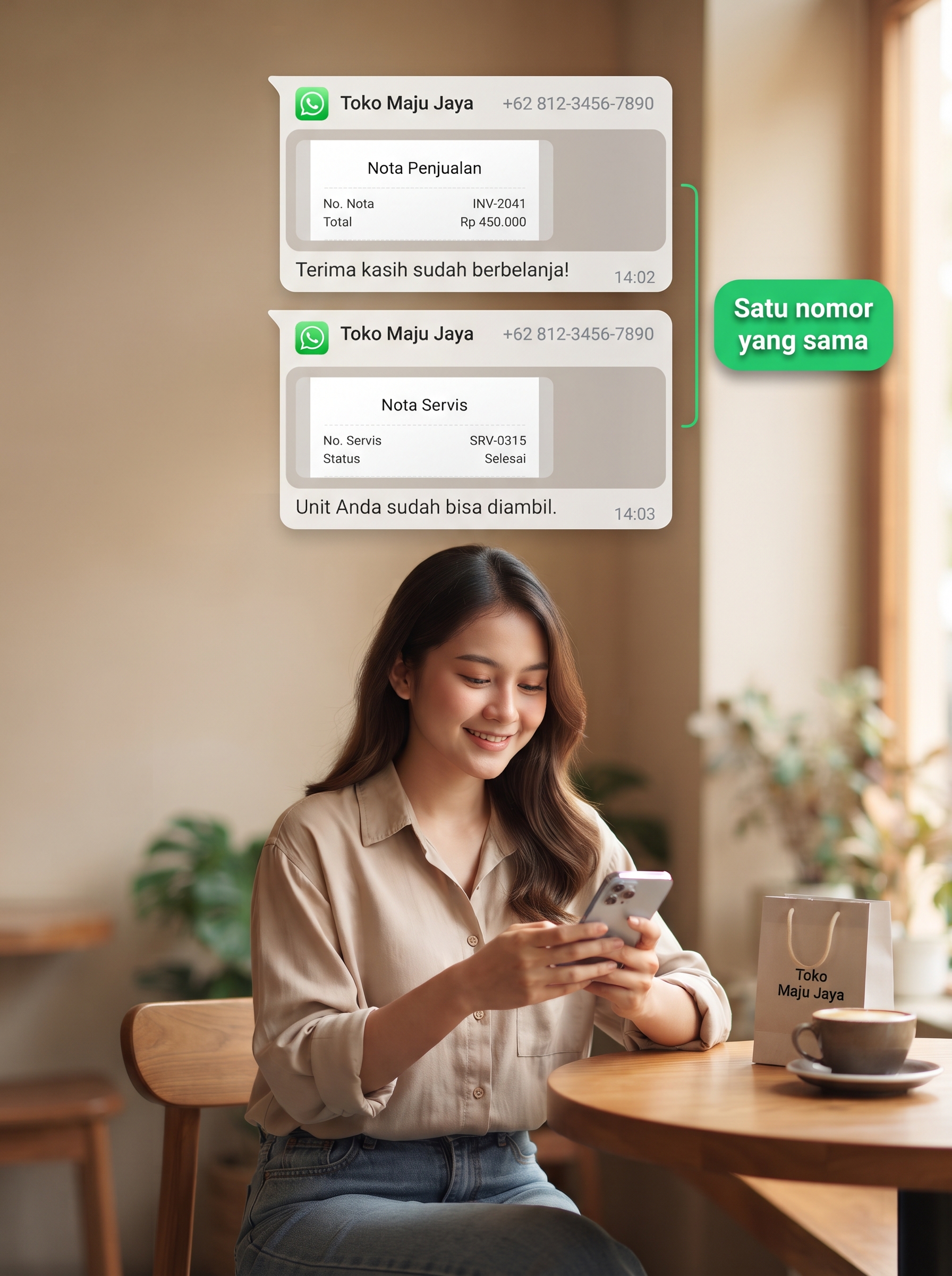 Notifikasi Nota WhatsApp Erzap